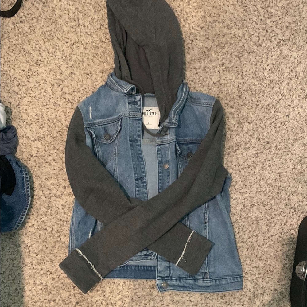 Hollister Kids Denim and Gray Jacket